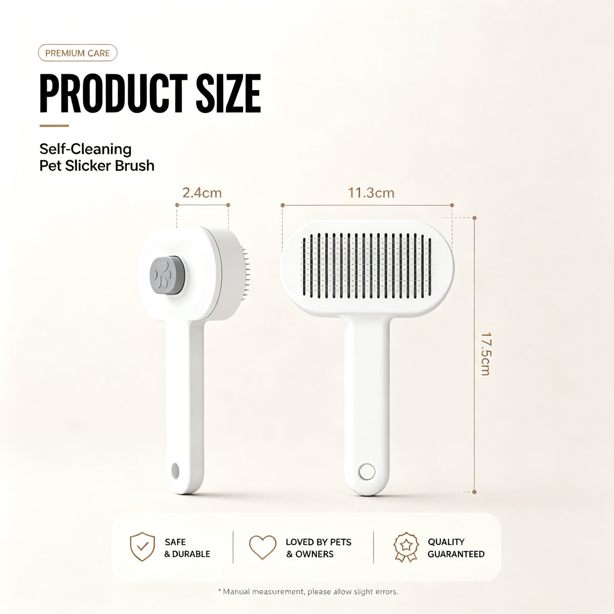 Pet deshedding slicker brush